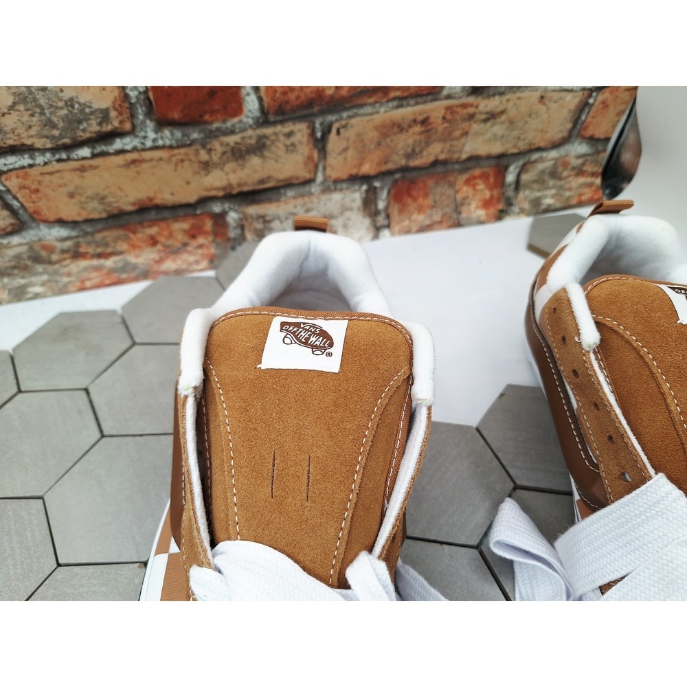 Vans Knu Skool Mega Check Brown Skate Shoes Men's 8 Wheat Checkerboard Women 9.5 - Picture 4 of 9